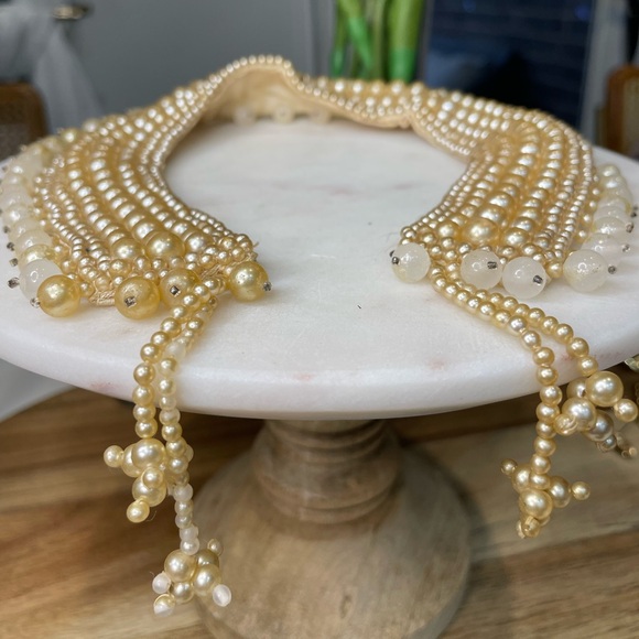 Vintage Pearl Collar Necklace - Picture 3 of 6